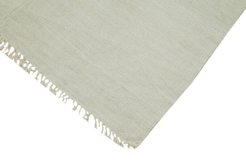 Kendir Beyaz Geometrik Hemp El Dokuma Halısı 178x436 Agacan