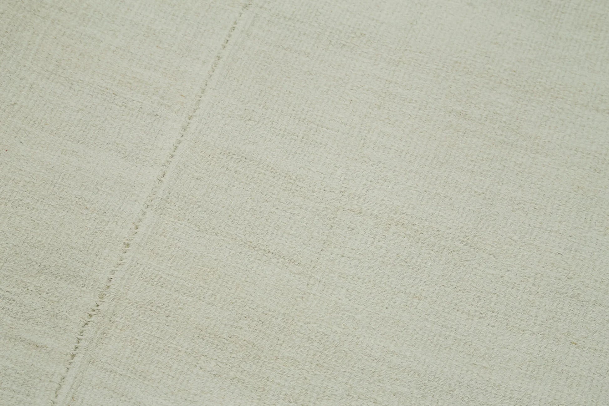 Kendir Beyaz Geometrik Hemp El Dokuma Halısı 178x436 Agacan