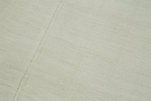 Kendir Beyaz Geometrik Hemp El Dokuma Halısı 178x436 Agacan