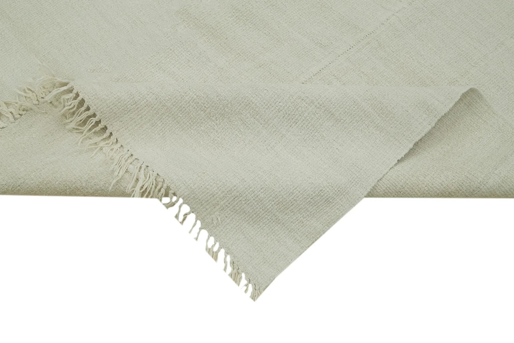 Kendir Beyaz Geometrik Hemp El Dokuma Halısı 178x436 Agacan