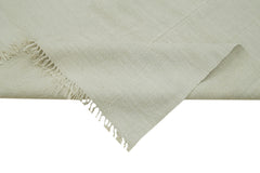 Kendir Beyaz Geometrik Hemp El Dokuma Halısı 178x436 Agacan