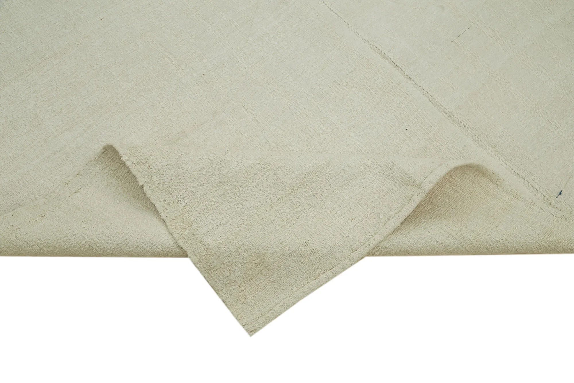 Kendir Bej Geometrik Hemp El Dokuma Halısı 210x292 Agacan