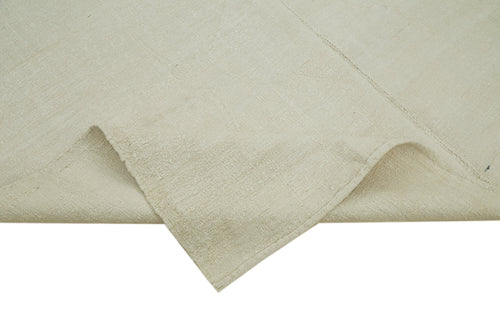 Kendir Bej Geometrik Hemp El Dokuma Halısı 210x292 Agacan