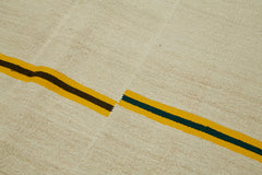 Kendir Bej Geometrik Hemp El Dokuma Halısı 156x350 Agacan