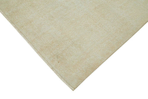 Vintage Bej Eskitme Yün Pamuk El Dokuma Halısı 225x333 Agacan