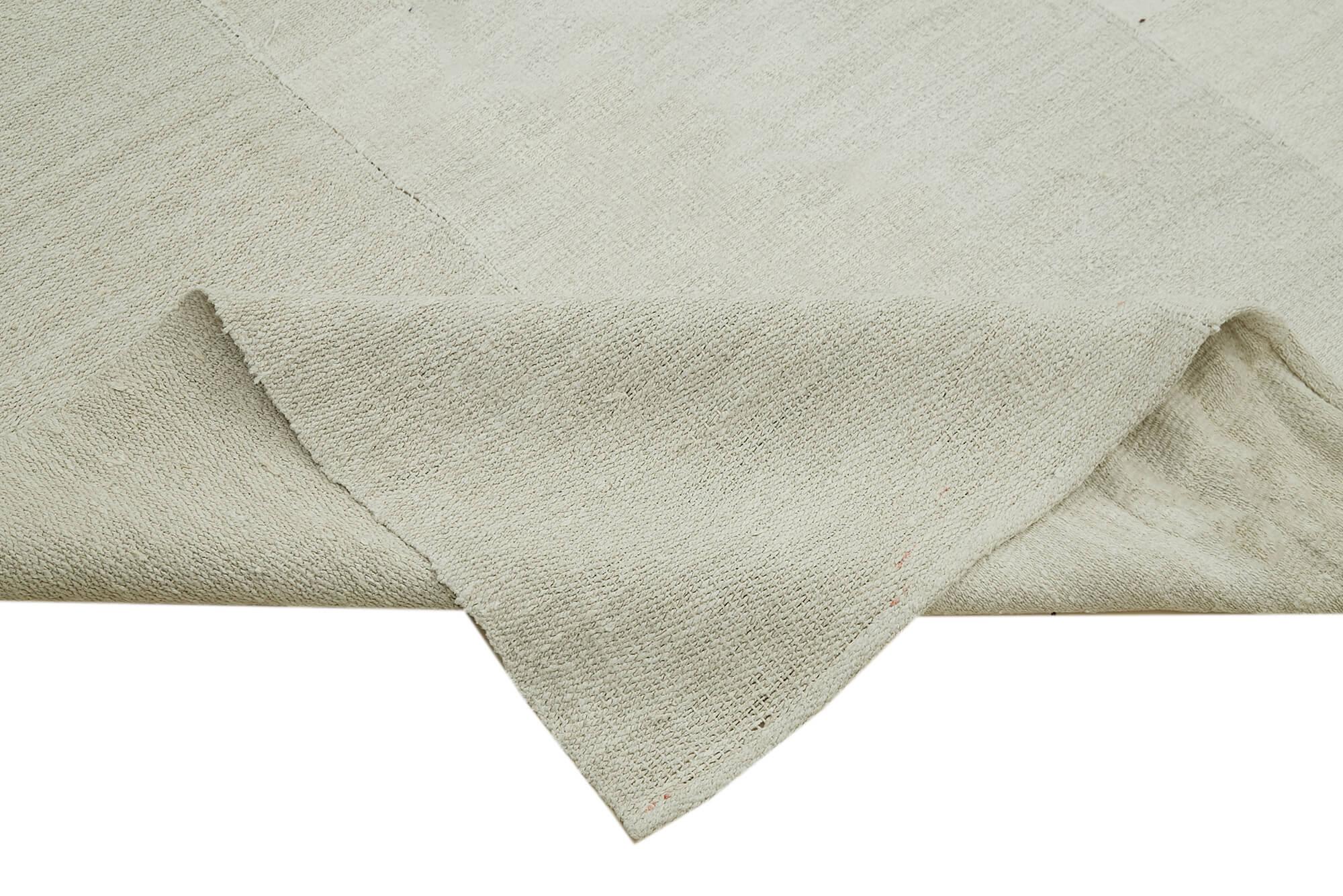 Kendir Beyaz Geometrik Hemp El Dokuma Halısı 330x449 Agacan
