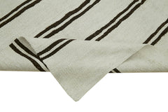 Kendir Beyaz Geometrik Hemp El Dokuma Halısı 208x412 Agacan