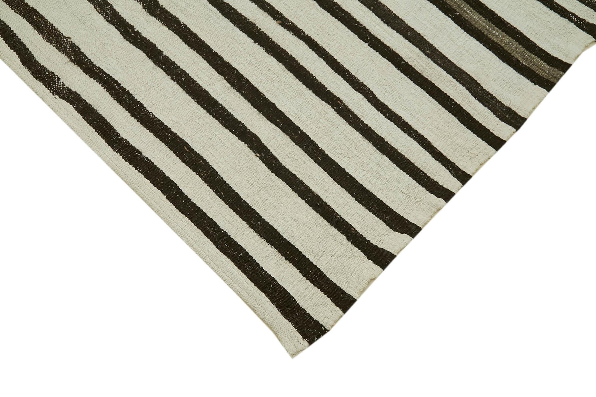 Kendir Beyaz Geometrik Hemp El Dokuma Halısı 220x373 Agacan