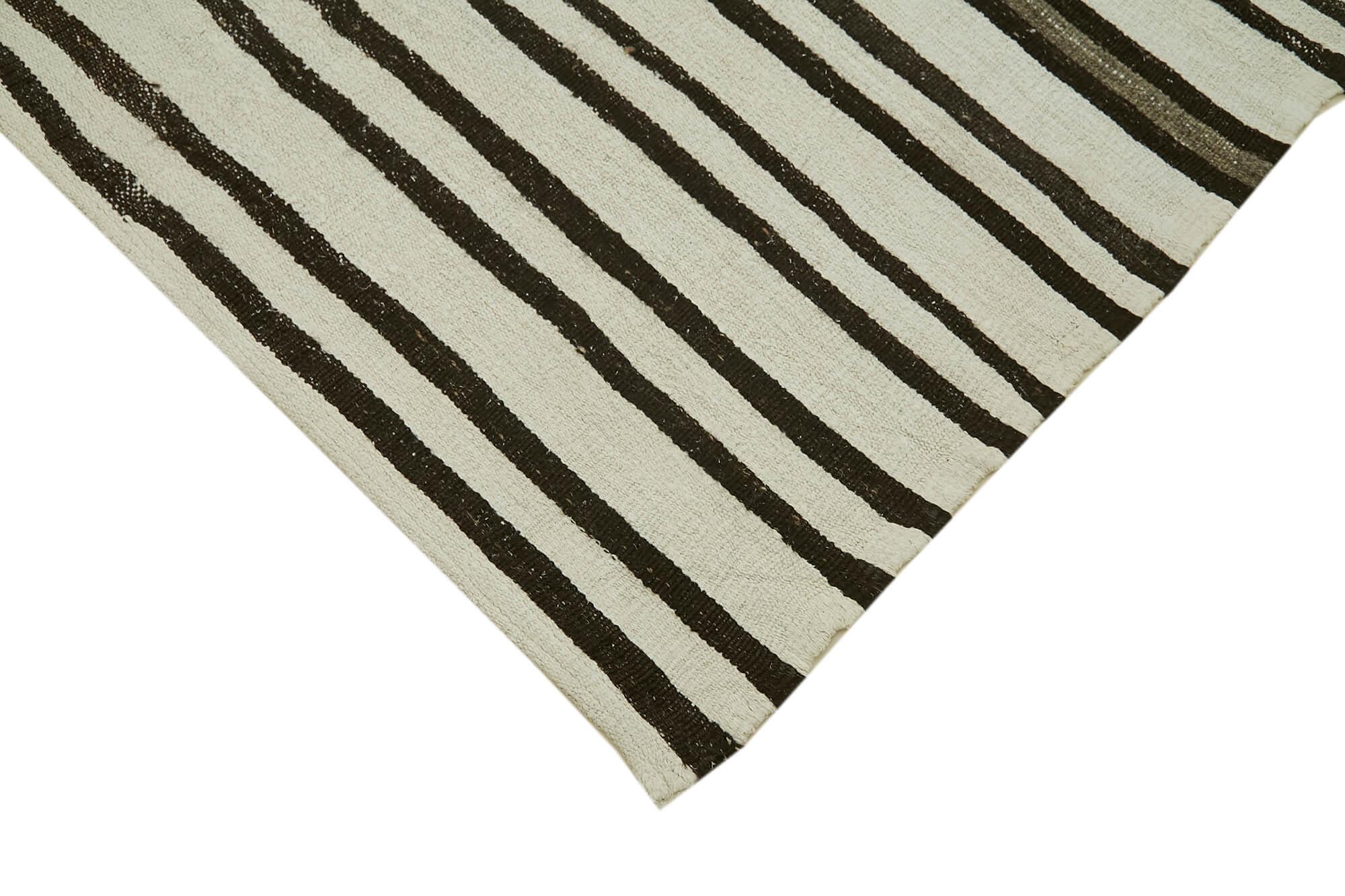 Kendir Beyaz Geometrik Hemp El Dokuma Halısı 220x373 Agacan