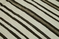 Kendir Beyaz Geometrik Hemp El Dokuma Halısı 220x373 Agacan