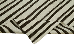 Kendir Beyaz Geometrik Hemp El Dokuma Halısı 220x373 Agacan