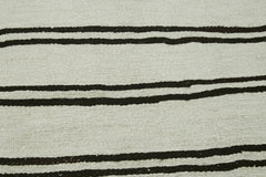 Kendir Beyaz Geometrik Hemp El Dokuma Halısı 210x392 Agacan