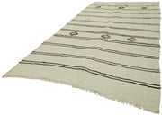 Kendir Bej Geometrik Hemp El Dokuma Halısı 200x360 Agacan
