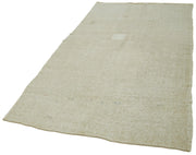 Kendir Bej Geometrik Hemp El Dokuma Halısı 155x290 Agacan