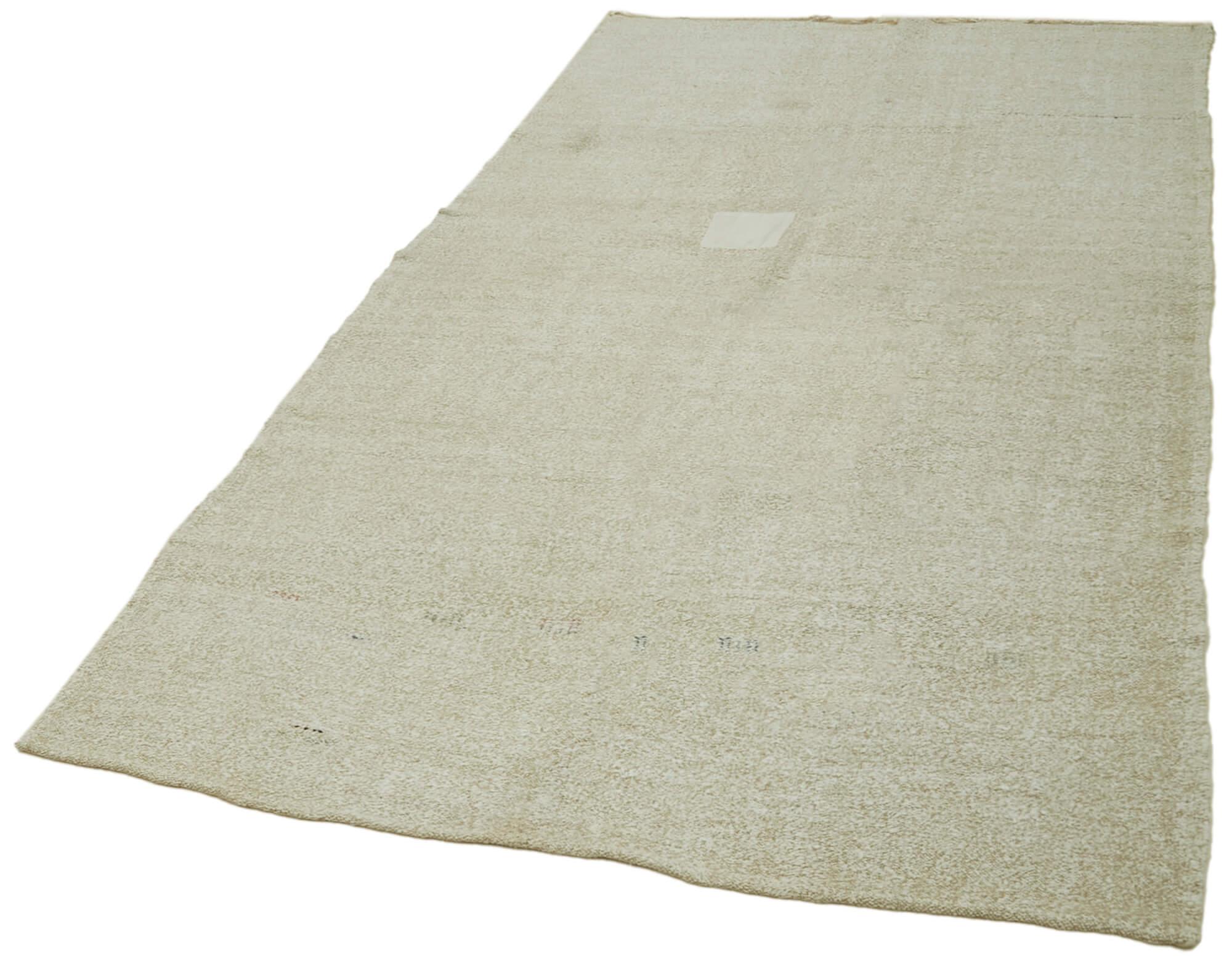 Kendir Bej Geometrik Hemp El Dokuma Halısı 155x290 Agacan