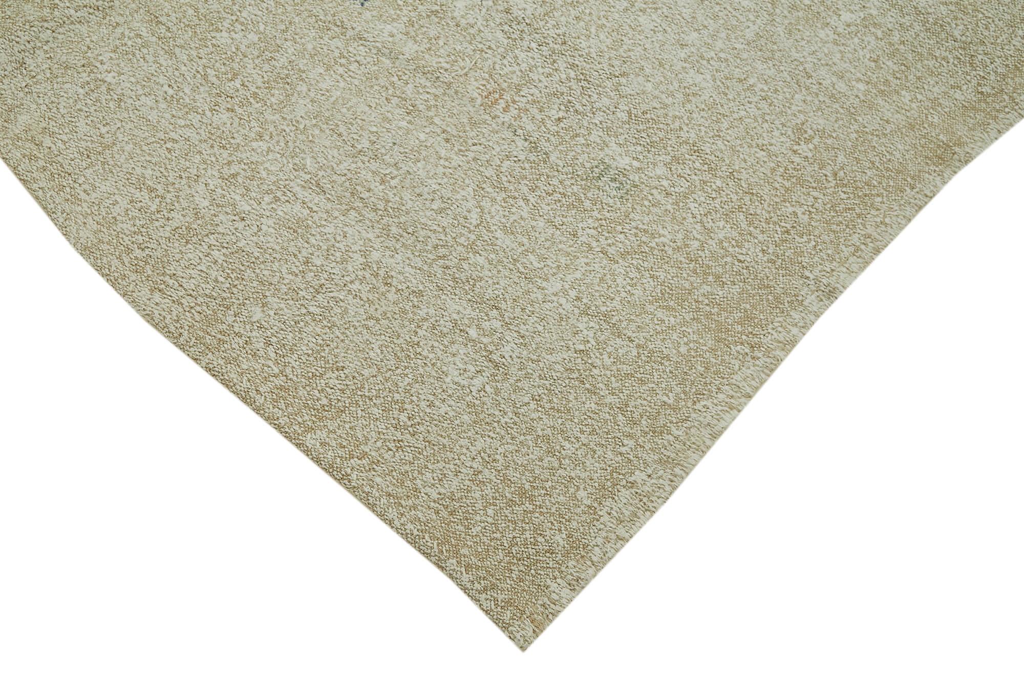 Kendir Bej Geometrik Hemp El Dokuma Halısı 155x290 Agacan