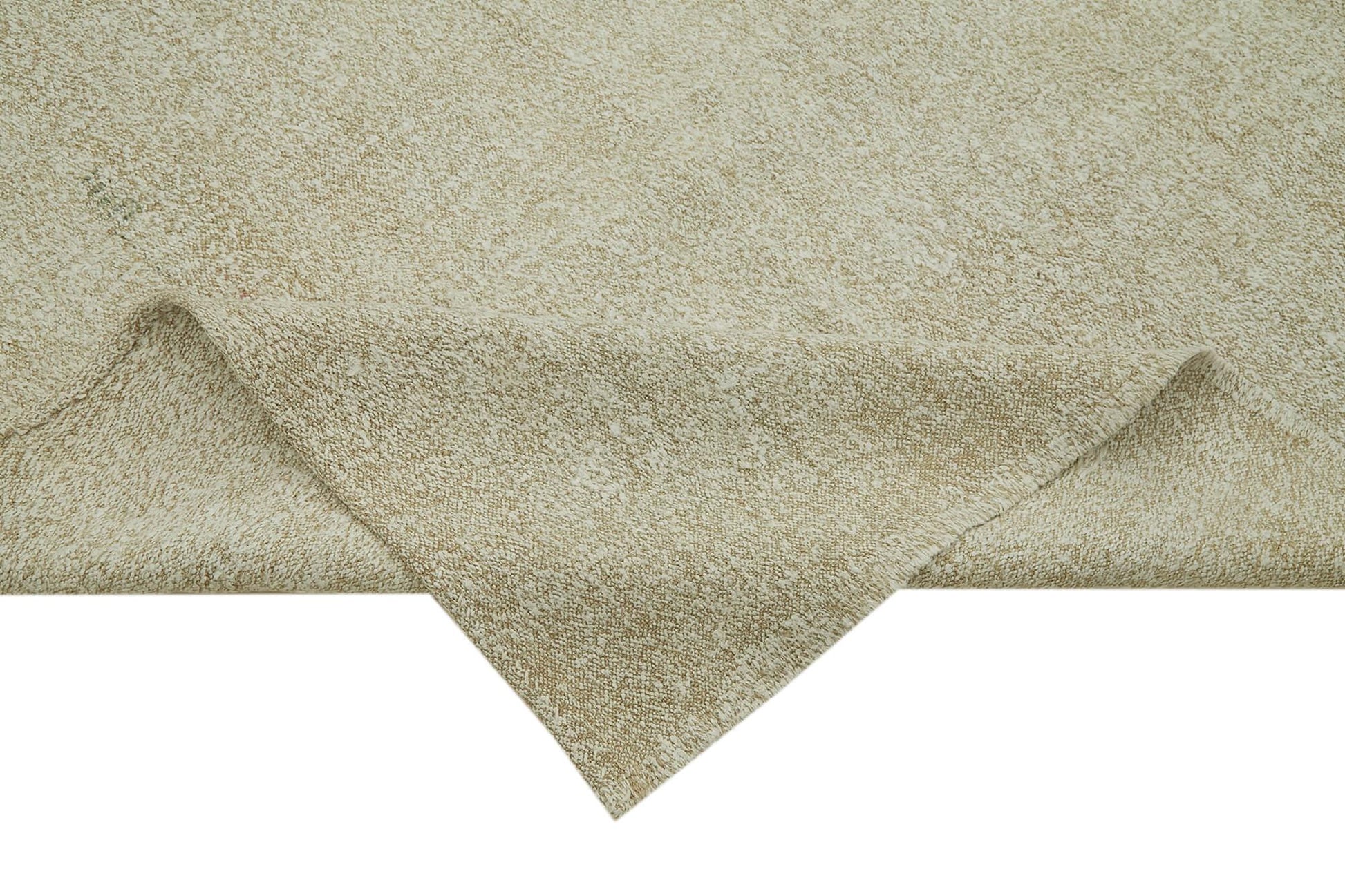 Kendir Bej Geometrik Hemp El Dokuma Halısı 155x290 Agacan