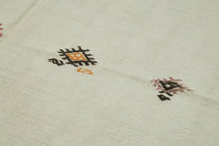 Kendir Beyaz Geometrik Hemp El Dokuma Halısı 192x315 Agacan