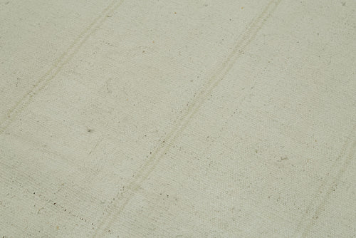 Kendir Bej Geometrik Hemp El Dokuma Halısı 114x293 Agacan