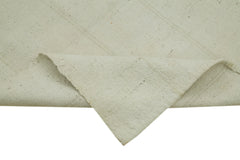 Kendir Bej Geometrik Hemp El Dokuma Halısı 114x293 Agacan