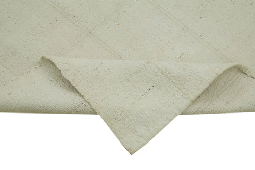 Kendir Bej Geometrik Hemp El Dokuma Halısı 114x293 Agacan