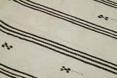 Kendir Beyaz Geometrik Hemp El Dokuma Halısı 160x315 Agacan