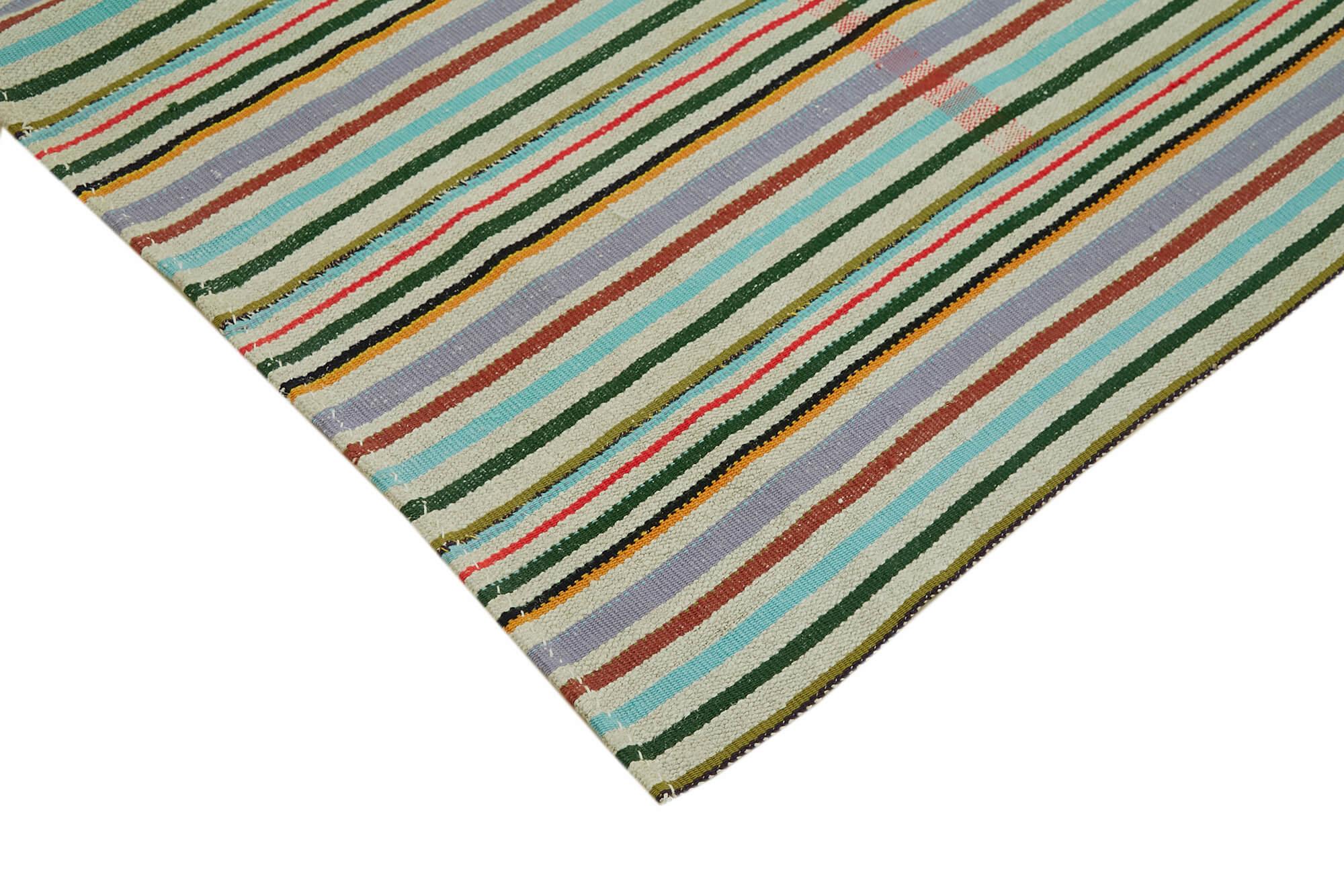 Kendir Beyaz Geometrik Hemp El Dokuma Halısı 168x253 Agacan