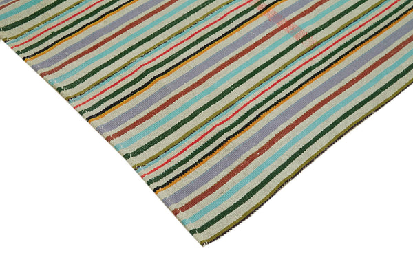 Kendir Beyaz Geometrik Hemp El Dokuma Halısı 168x253 Agacan