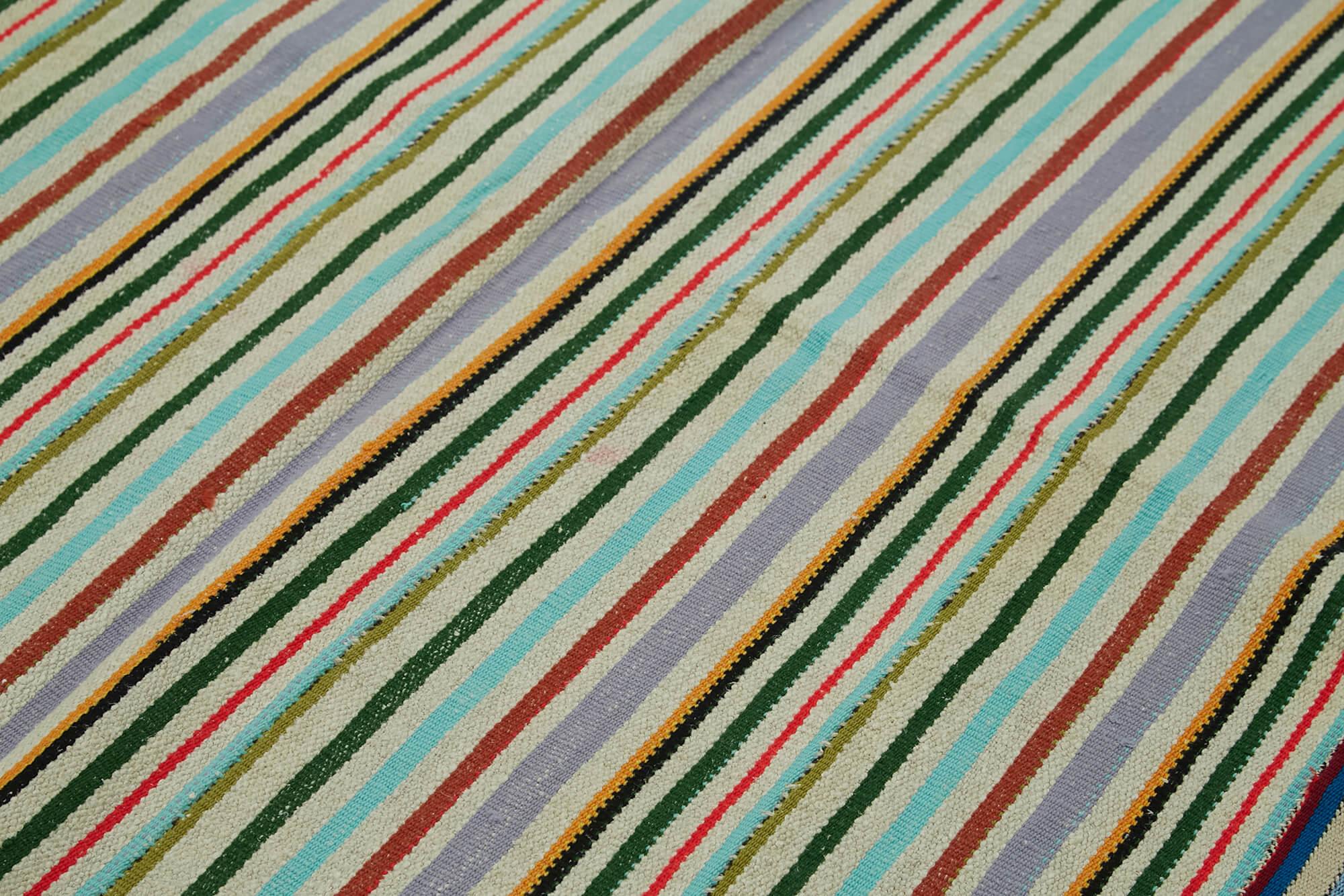 Kendir Beyaz Geometrik Hemp El Dokuma Halısı 168x253 Agacan