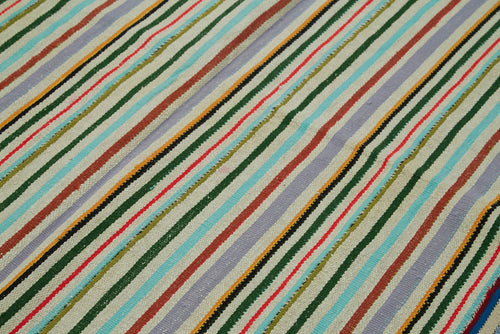 Kendir Beyaz Geometrik Hemp El Dokuma Halısı 168x253 Agacan