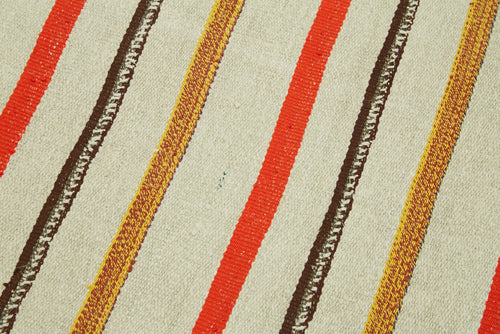 Kendir Beyaz Geometrik Hemp El Dokuma Halısı 70x240 Agacan