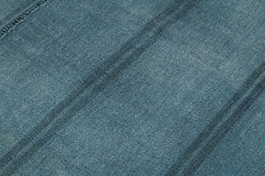 Kendir Mavi Geometrik Hemp El Dokuma Halısı 153x200 Agacan