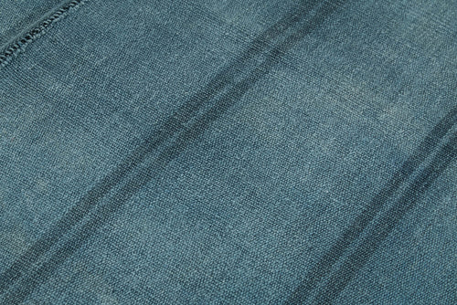 Kendir Mavi Geometrik Hemp El Dokuma Halısı 153x200 Agacan