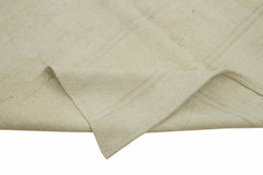 Kendir Bej Geometrik Hemp El Dokuma Halısı 155x325 Agacan