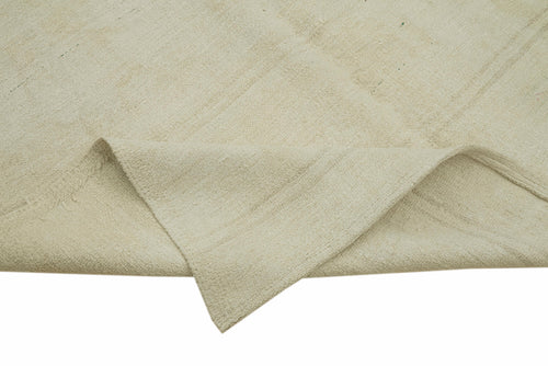 Kendir Bej Geometrik Hemp El Dokuma Halısı 155x325 Agacan