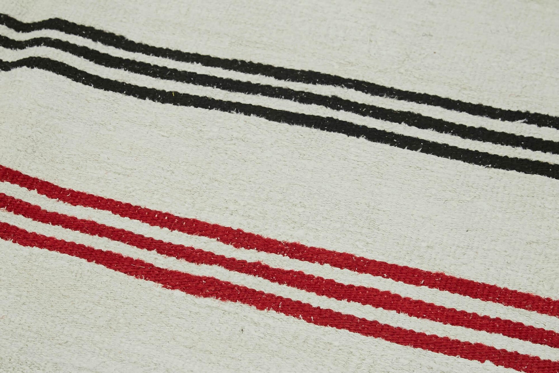 Kendir Bej Geometrik Hemp El Dokuma Halısı 167x390 Agacan