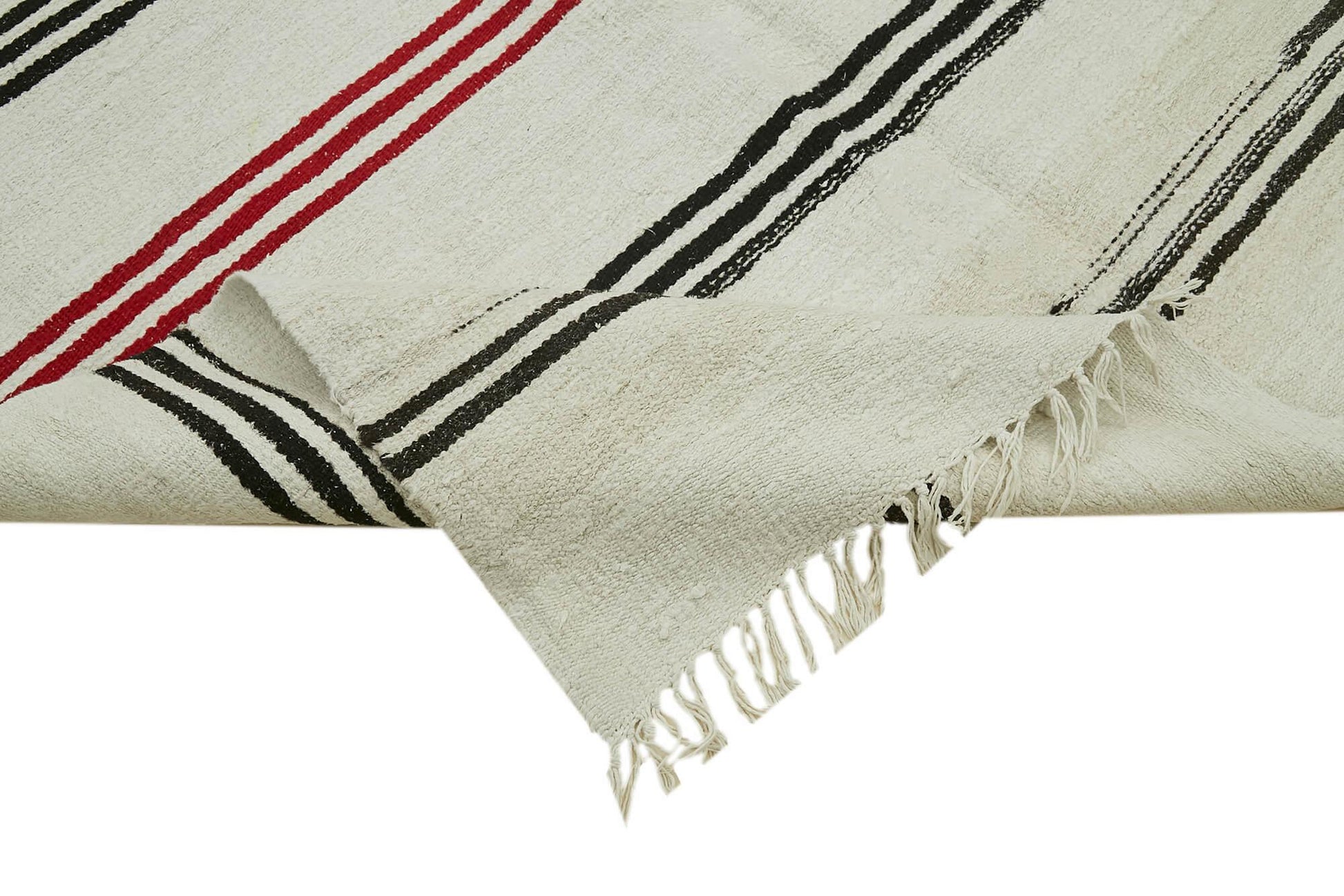 Kendir Bej Geometrik Hemp El Dokuma Halısı 167x390 Agacan