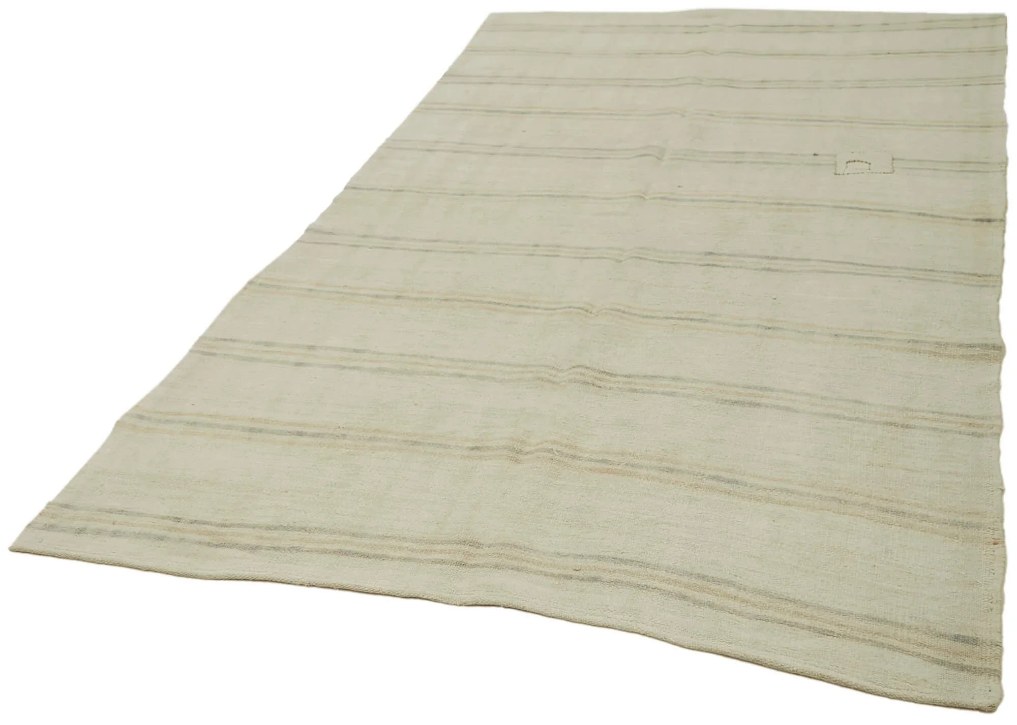 Kendir Bej Geometrik Hemp El Dokuma Halısı 180x280 Agacan