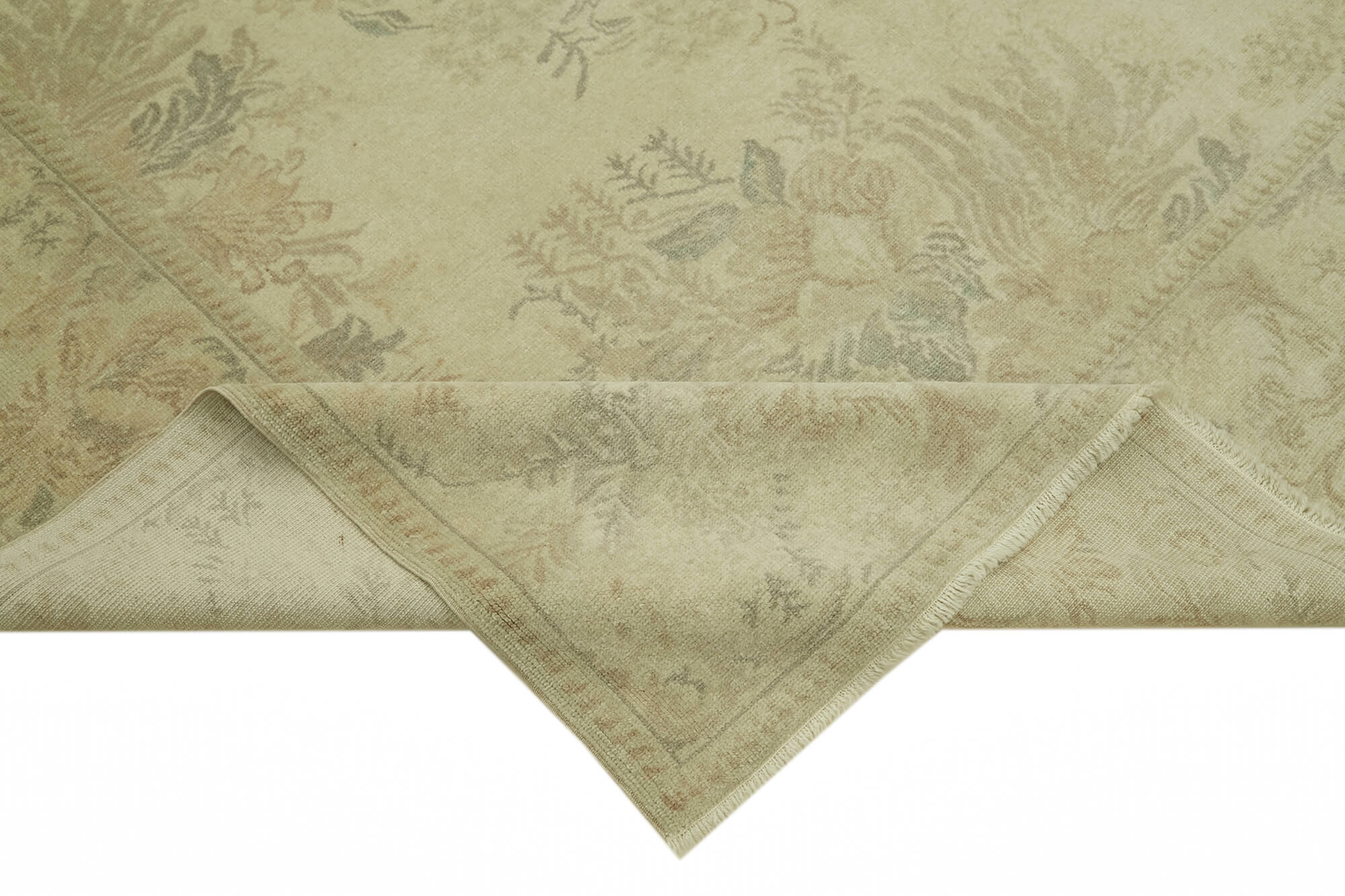 Tebriz Bej Klasik Yün Pamuk El Dokuma Halısı 202x268 Agacan