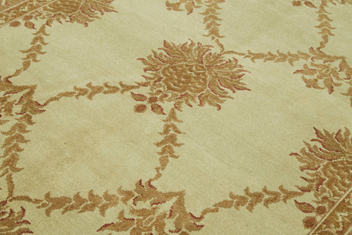 Tebriz Bej Klasik Yün Pamuk El Dokuma Halısı 203x308 Agacan