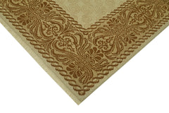 Tebriz Bej Klasik Yün Pamuk El Dokuma Halısı 205x294 Agacan