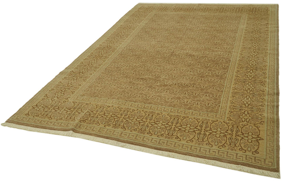 Tebriz Bej Klasik Yün Pamuk El Dokuma Halısı 204x287 Agacan