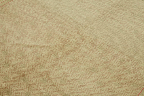 Tebriz Bej Klasik Yün Pamuk El Dokuma Halısı 210x262 Agacan