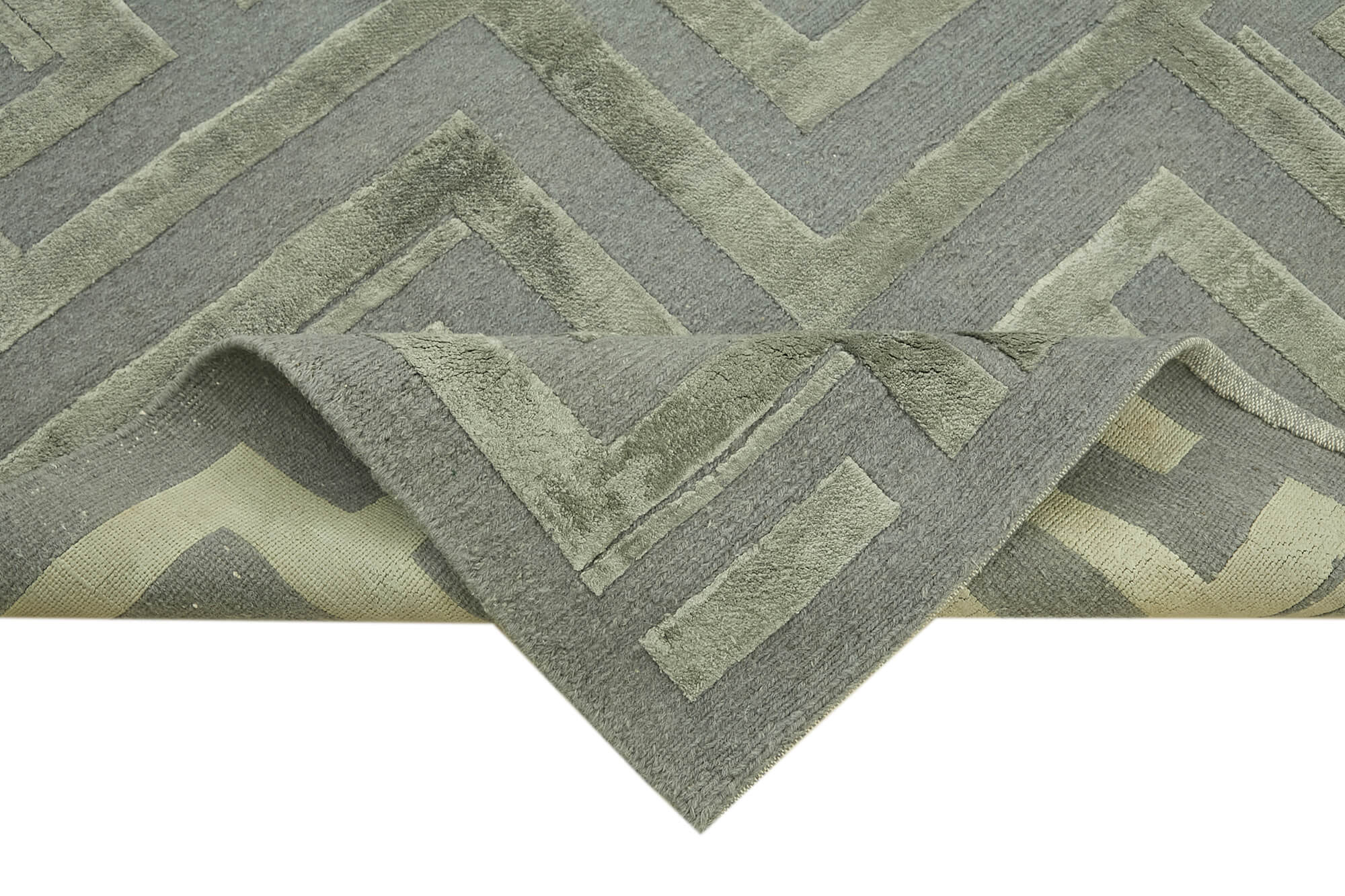 Tebriz Bej Klasik Yün Pamuk El Dokuma Halısı 237x297 Agacan