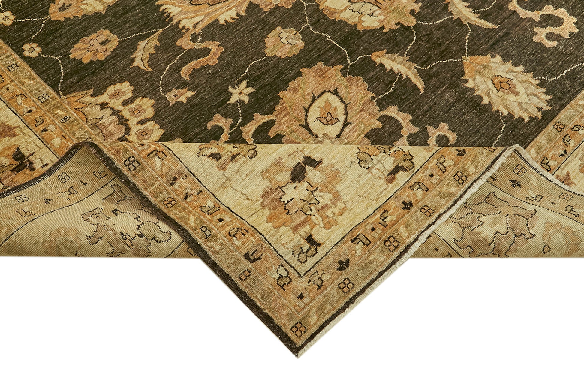 Tebriz Bej Klasik Yün Pamuk El Dokuma Halısı 246x290 Agacan