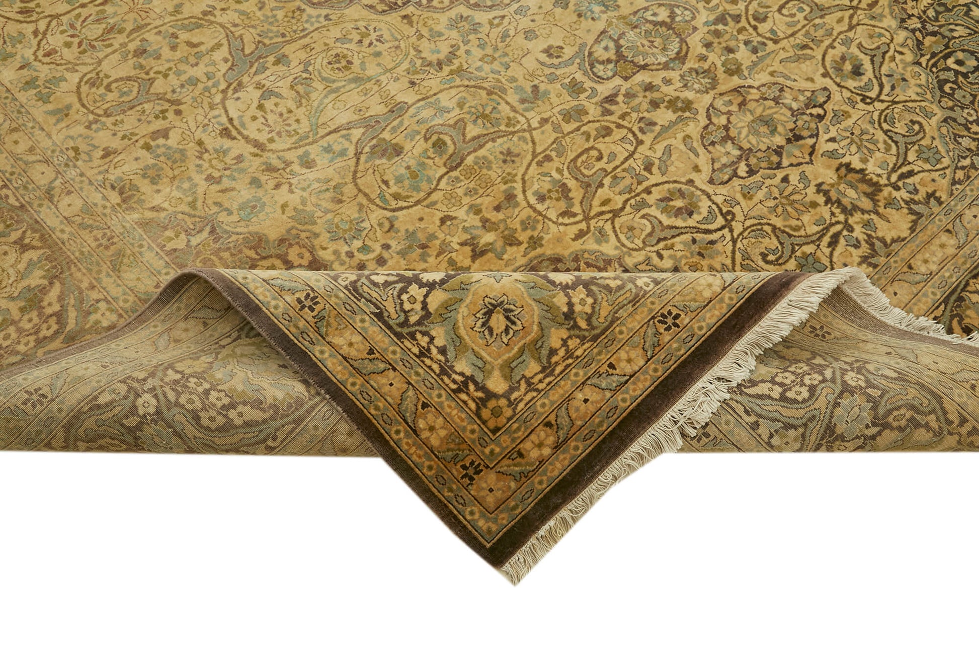 Tebriz Bej Klasik Yün Pamuk El Dokuma Halısı 250x310 Agacan