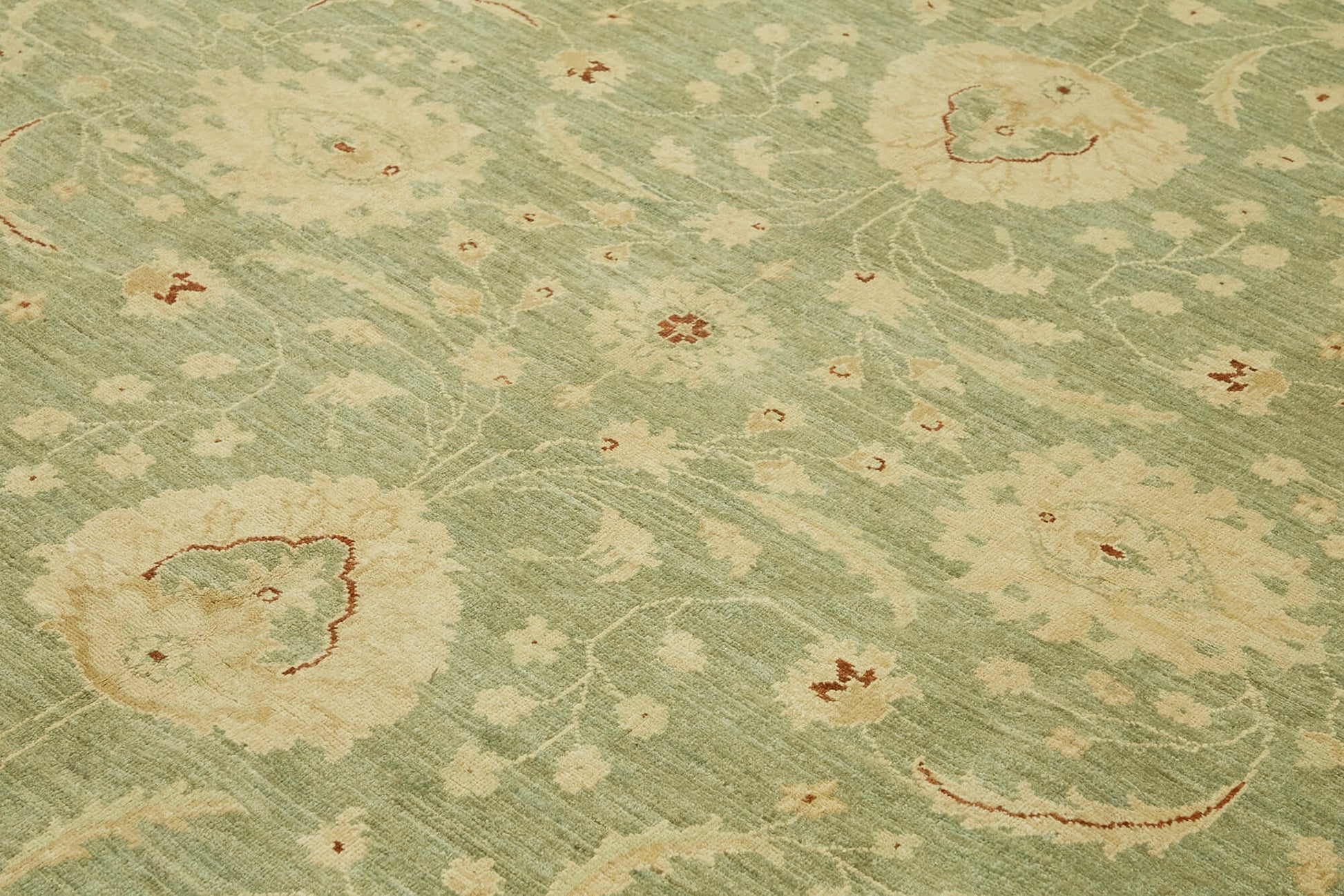 Tebriz Bej Klasik Yün Pamuk El Dokuma Halısı 257x297 Agacan