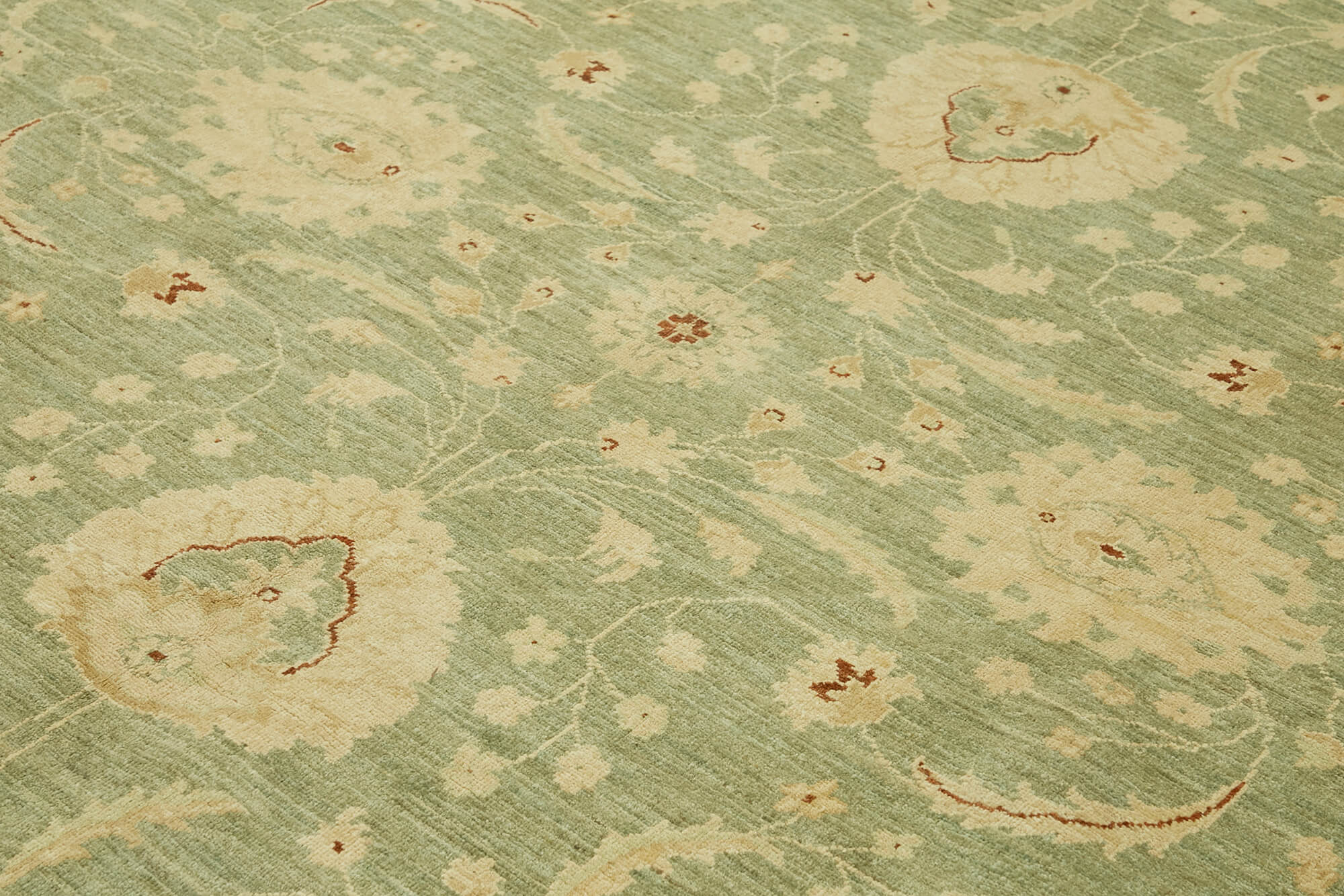 Tebriz Bej Klasik Yün Pamuk El Dokuma Halısı 257x297 Agacan