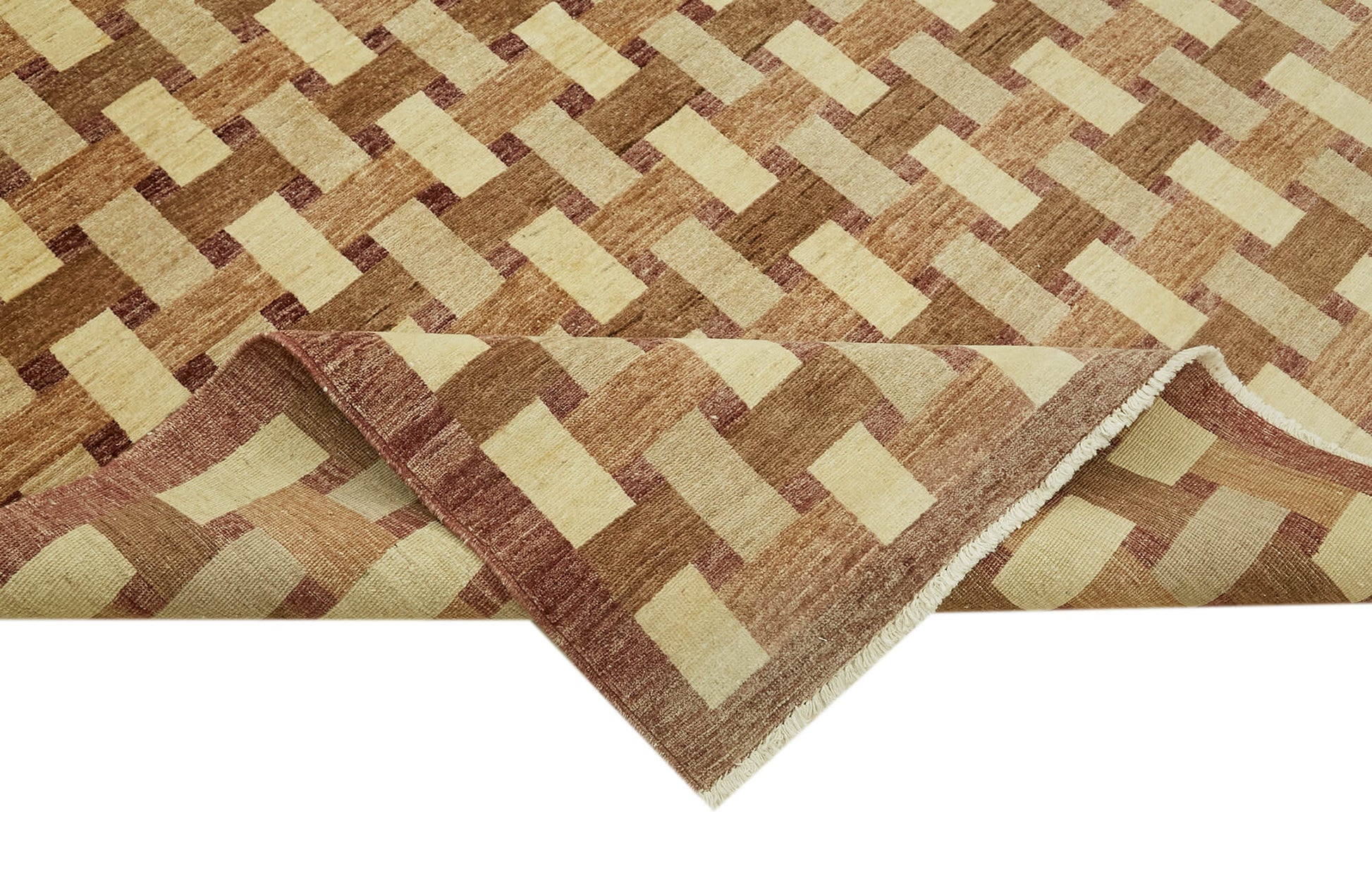 Tebriz Bej Klasik Yün Pamuk El Dokuma Halısı 263x356 Agacan