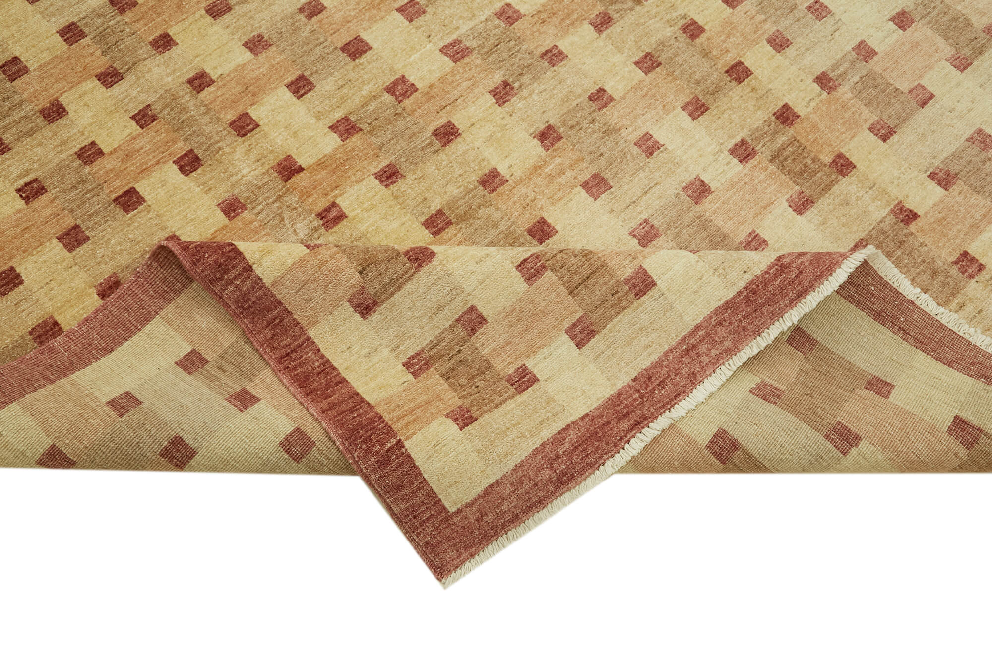 Tebriz Bej Klasik Yün Pamuk El Dokuma Halısı 274x352 Agacan